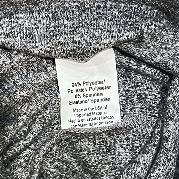 NEW Beyond Yoga S Cut Run Cropped Hoodie Pullover Black Spacedye Gray Drawstring - Picture 10 of 12